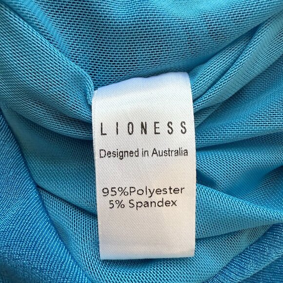 Lioness The Goddess One Shoulder Ruched Mini Dress Womens XS Blue Cocktail Party - Picture 13 of 14